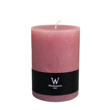 Pillar candle AURORA, antique pink, 5.5"/14cm, Ø4"/10cm, 100h - Made in Germany