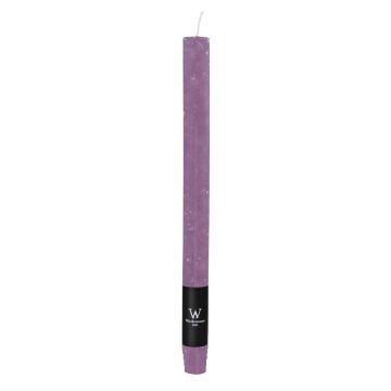 Dinner candle / Tapered candle AURORA, mauve, 11"/27cm, Ø0.9"/2,2cm, 10h - Made in Germany