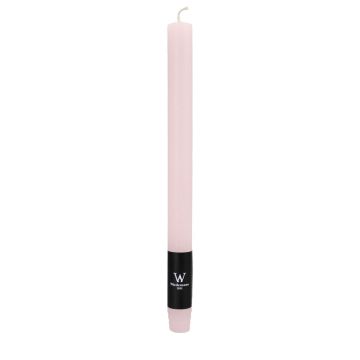 Dinner candle / Tapered candle AURORA, light pink, 11"/27cm, Ø0.9"/2,2cm, 10h - Made in Germany