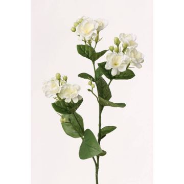 Decorative jasmine twig SINJA, white-green, 24"/60cm, Ø 1.6"/4cm