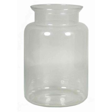 Flower vase KARIN OCEAN made of glass, clear, 10"/25cm, Ø6.7"/17cm