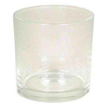 Flower pot BRIAN, cylinder/round, clear, 4"/10cm, Ø4"/10cm