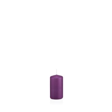 Votive candle / Pillar candle MAEVA, violet, 4"/10cm, Ø2"/5cm, 23h - Made in Germany