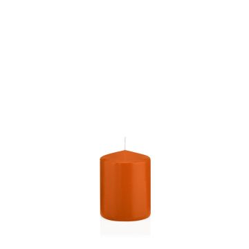 Votive candle / Pillar candle MAEVA, orange, 3.1"/8cm, Ø2.4"/6cm, 29h - Made in Germany