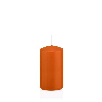 Votive candle / Pillar candle MAEVA, orange, 4.7"/12cm, Ø2.4"/6cm, 40h - Made in Germany