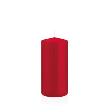 Votive candle / Pillar candle MAEVA, ruby red, 5.9"/15cm, Ø 2.8"/7cm, 63h - Made in Germany