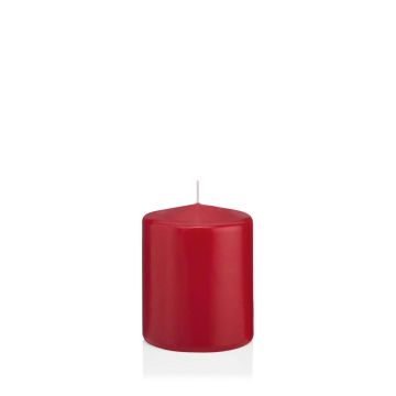 Votive candle / Pillar candle MAEVA, dark red, 4"/10cm, Ø3.1"/8cm, 37h - Made in Germany