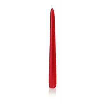 Table candle / Household candle PALINA, red, 10"/25cm, Ø1"/2,5cm, 8h - Made in Germany