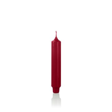 Cone shaped candle / Household candle ARIETTA, dark red, 6.5"/16,4cm, Ø 1.1"/2,8cm, 6h - Made in Germany