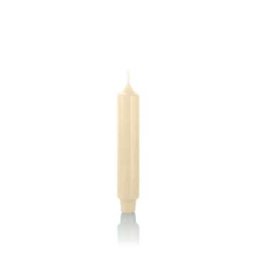 Cone shaped candle / Household candle ARIETTA, cream, 6.5"/16,4cm, Ø 1.1"/2,8cm, 6h - Made in Germany