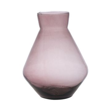 Flower vase RAMUNDA made of glass, recycled, violet-clear, 30cm, Ø25cm