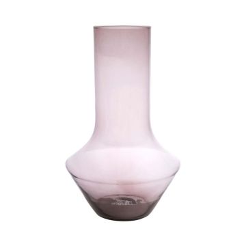 Flower vase ENEDINA made of glass, recycled, violet-clear, 30cm, Ø19cm