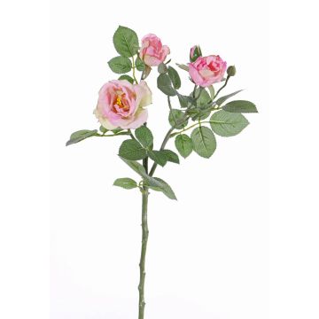 Artificial rose CORALEE, pink, 20"/50cm, Ø 1.2"-2.8"/3-7cm