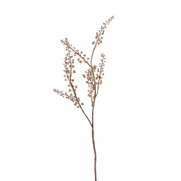 Decorative gaultheria branch BRONKO with berries, light brown, 28"/70cm