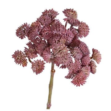 Artificial Sedum DANICA, dark red, 8"/20cm, Ø 3.9"/10cm