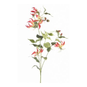 Textile flower gloriosa lily CELESTE, pink-yellow, 4ft/120cm