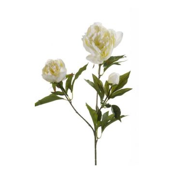 Artificial peony flower MISTI, cream, 28"/70cm