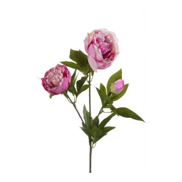 Artificial peony flower MISTI, light purple, 28"/70cm