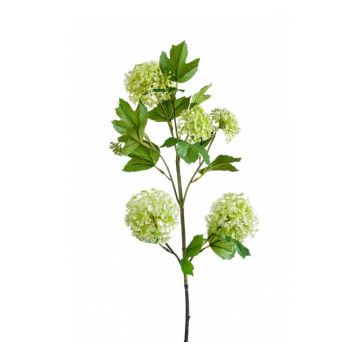 Artificial snowball branch JUVIA, green, 30"/75cm