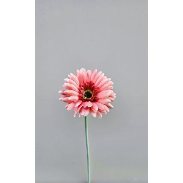 Artificial flower Gerbera TEUDELINDE, dusky pink, 22"/55cm, Ø3.1"/8cm