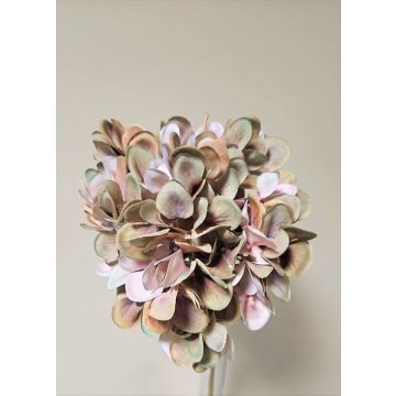 Decorative flower Hydrangea MANDISA, green-pink, 26"/65cm