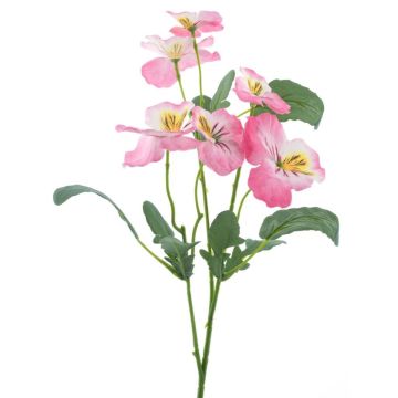 Artificial branch Pansy SIREL, pink-yellow, 26"/65cm