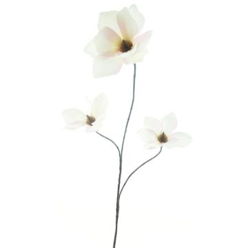 Decorative branch Magnolia MAZANA, white-pink, 31"/80cm