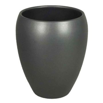 Ceramic vase URMIA MONUMENT, anthracite matt, 9"/23,5cm, Ø8"/20cm