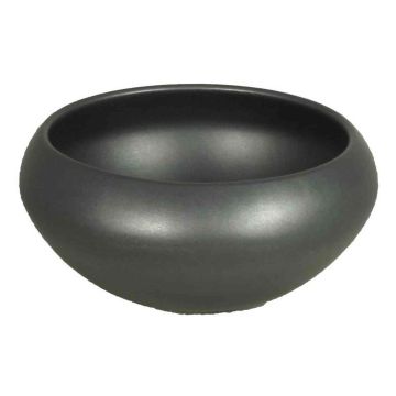 Ceramic flower bowl URMIA LAKE, anthracite matt, 4.1"/10,5cm, Ø8"/20,5cm