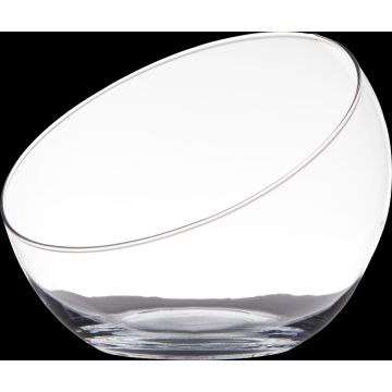 Decorative bowl NELLY EARTH made of glass, recycled, clear, 5.5"/14cm, Ø6.7"/17cm