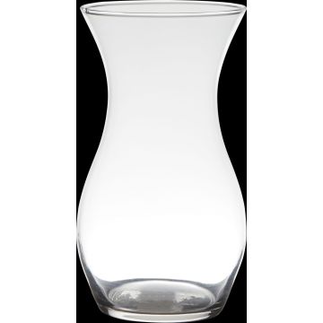 Bellied glass vase PIRINYA, clear, 10"/25cm, Ø5.5"/14cm