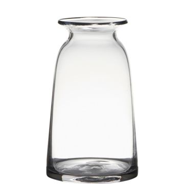 Flower vase TIBBY made of glass, transparent, 9"/23,5cm, Ø4.9"/12,5cm