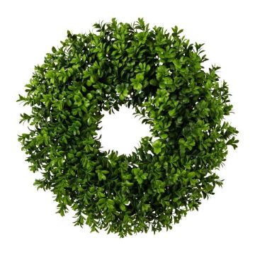 Decorative wreath Boxwood ZATRI, green, Ø14"/35cm