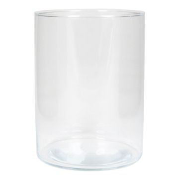 Cylinder flower vase SANNY made of glass, transparent, 8"/20 cm, Ø 5.9"/15,1 cm