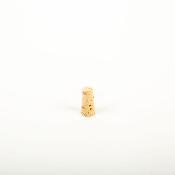 Pointed cork stopper ALMEDA made of natural cork, light-coloured, 0.9"/2,2cm, Ø0.5"/1,1/0.3"/0,8cm