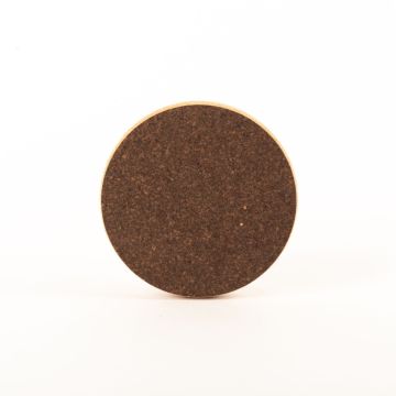 Round coaster made of agglomerated cork MANARA, dark-natural, 0.8"/2cm, Ø5.7"/14,5cm