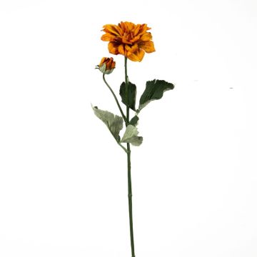 False flower Dahlia GINGER, Eco Collection, orange-yellow, 24"/60cm, Ø4"/10cm