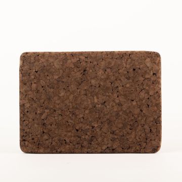 Rectangular agglomerated cork coaster MANARA, dark, 14"x8"x0.7"/35x20x1,8cm