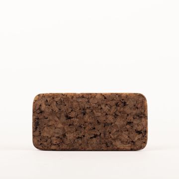 Rectangular agglomerated cork coaster MANARA, dark, 8"x4.7"x0.7"/20x12x1,8cm