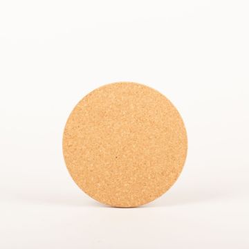 Round agglomerated cork coaster MANARA, natural, 0.6"/1,5cm, Ø8"/20cm